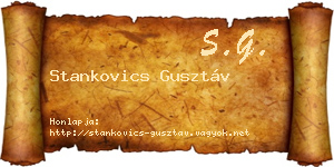 Stankovics Gusztáv névjegykártya
